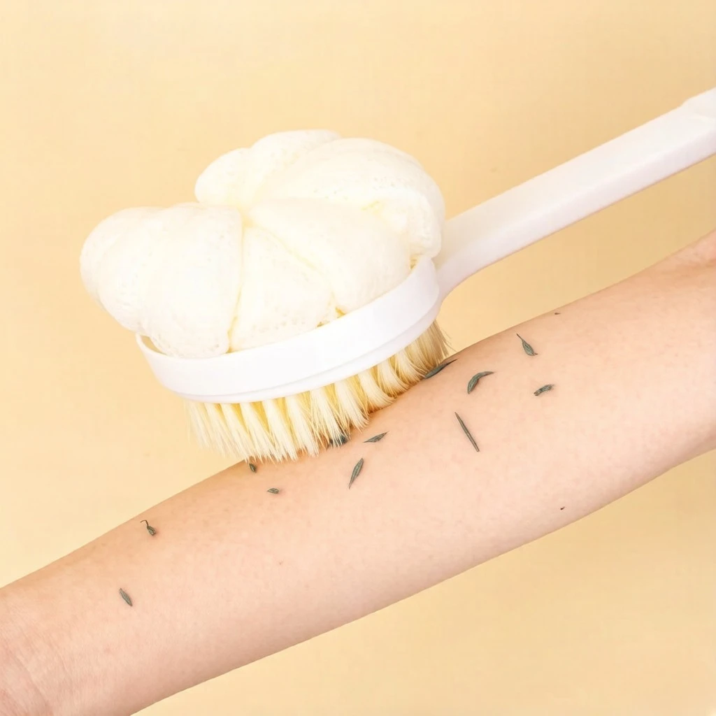 

Мягкая щетка-массажер для тела 2-в-1 с длинной ручкой для душа, отшелушивающая, для очищения кожи, инструмент для ванны