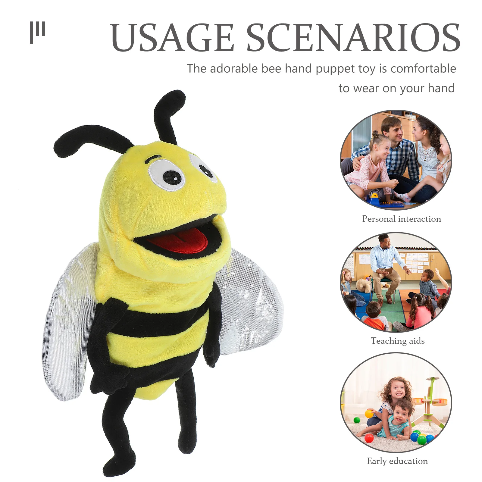 1pc fantoche de mão animal bonito para crianças desempenho interativo prop contar histórias desempenho educação precoce presente