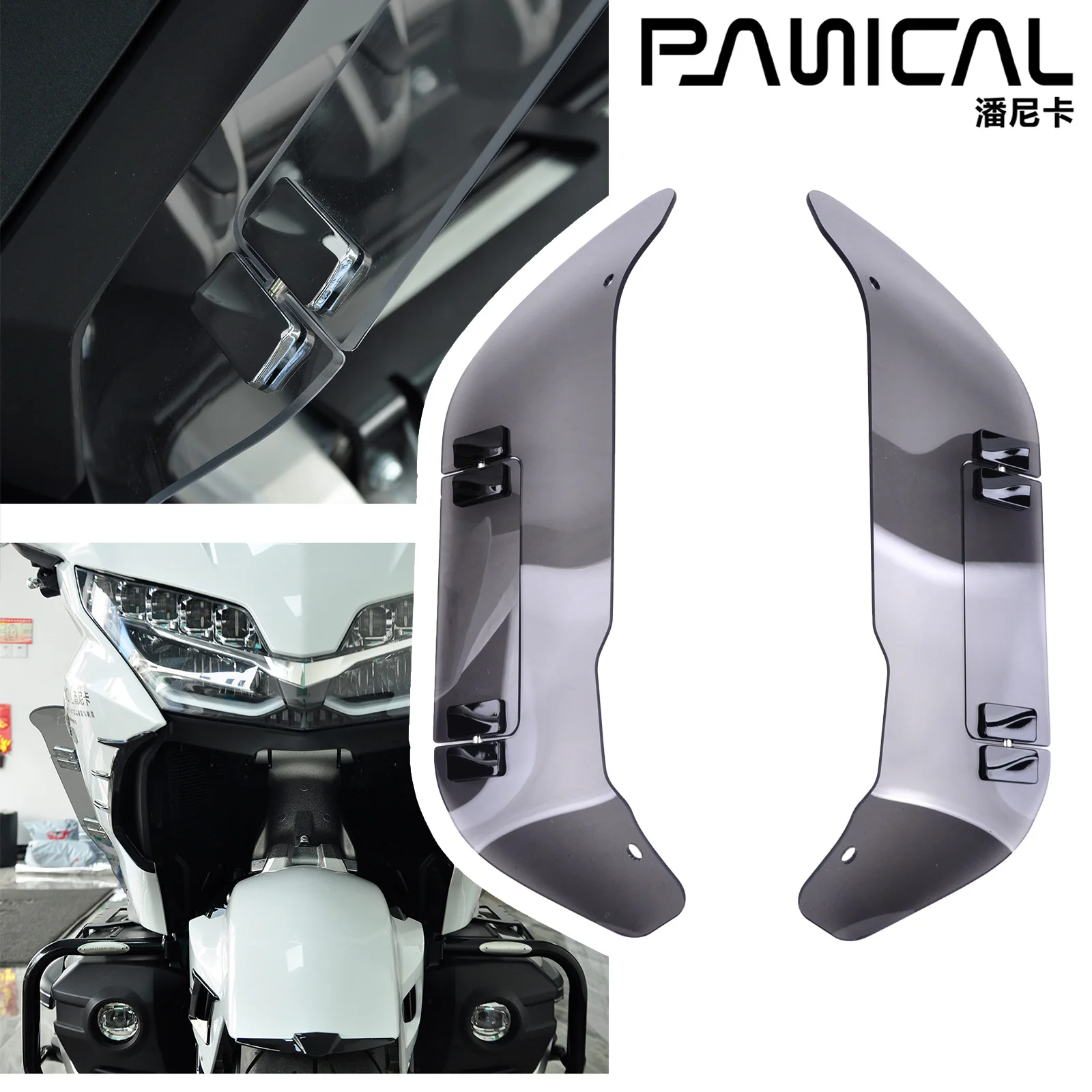 PANICAL for Honda Gold Wing GL1800 F6B 2018-2025 Motorcycle Leg Spoiler Side Wing Windshield Adjustable Air Fairing