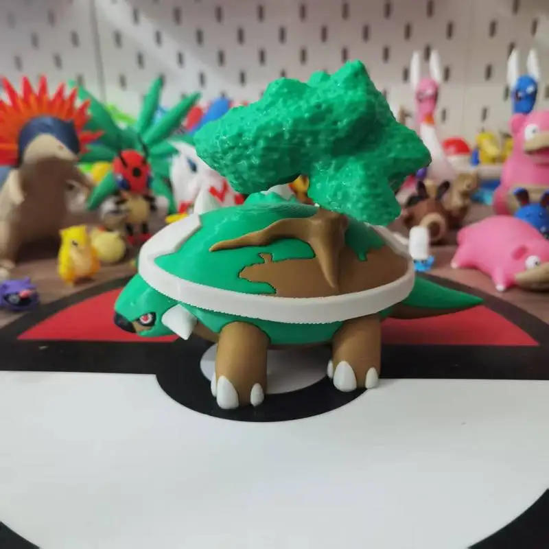 포켓몬 Grotle Torterra 애니메이션 액션 피규어 비율 세계 1:20 Diy 3D 인쇄 만화 캐릭터 데스크탑 동상 아이 선물 장난감