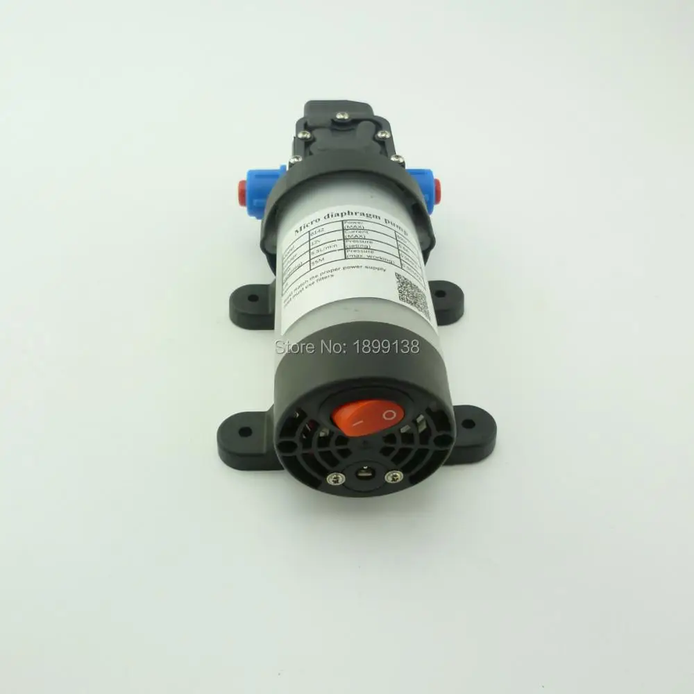 With built-in fan and switch, electric diaphragm DC 80W 5.5Lpm High pressure self priming 12v small water pump