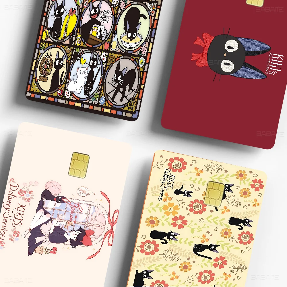 KiKi Jiji Cat Anmie Sticker Film Skin Cover For Credit Card Debit Bank Card Front