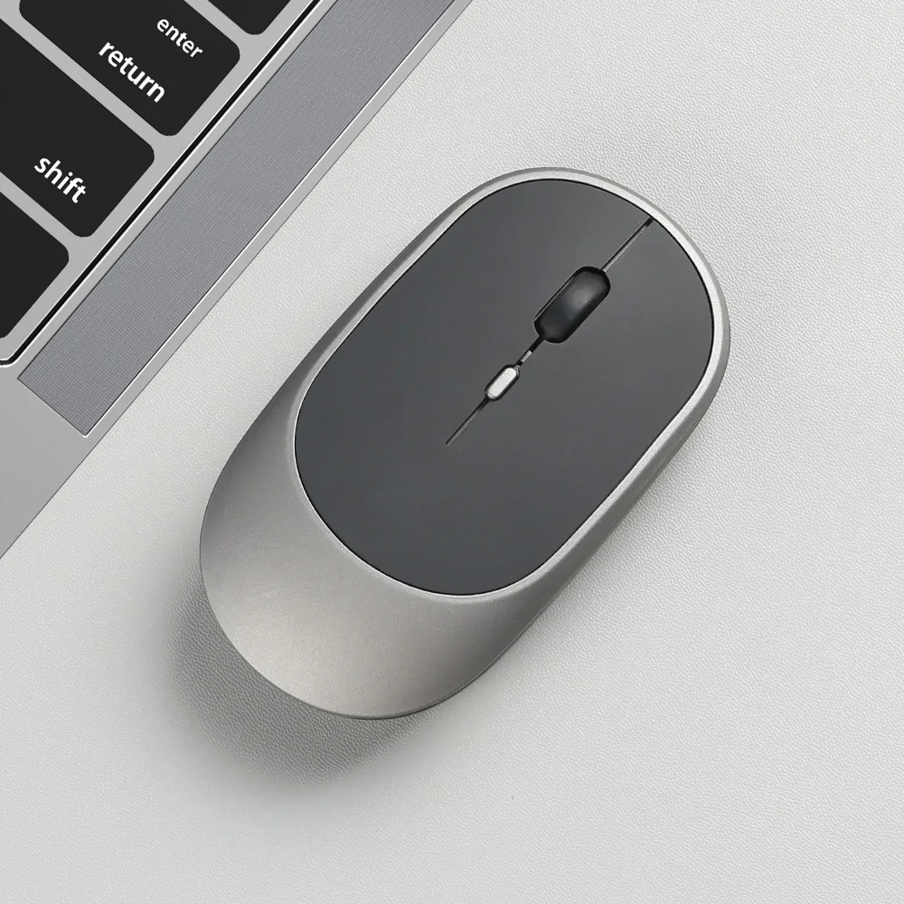 Mouse compatível com bluetooth, 2.4ghz, sem fio, recarregável, silencioso, usb, para jogos, 1600dpi, para pc, mac, tablet, laptop, ipad