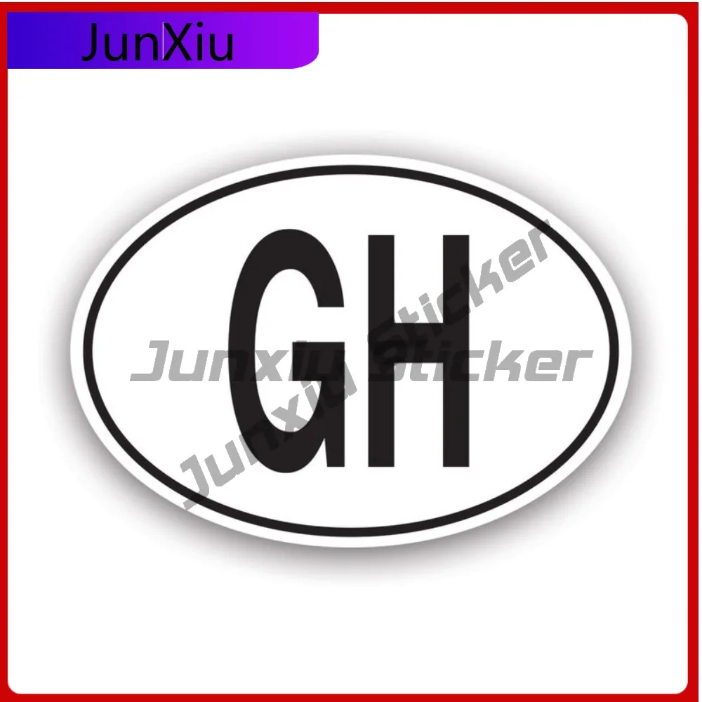 

Gh Ghana Country Code Oval Stickerwaterproof Anime Bumper Waterproof Vinyl Decal For Toilet Seat High Quality Sticker Creative
