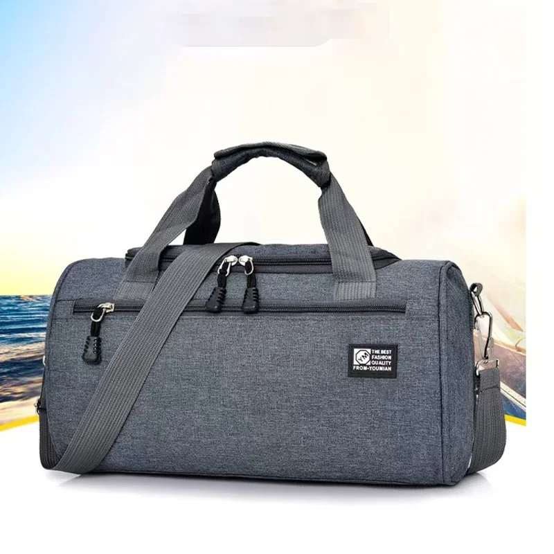 

Fashion Leisure Sports Bag Cylindrical Bag Swimming And Fitness Bag One Shoulder Portable Travel Bag Luggage Bag Cylindrical Bag