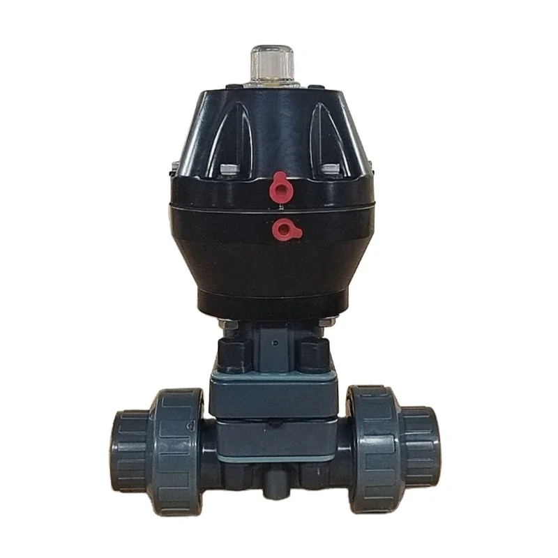 

Control Valve Pneumatic Double Driven Diaphragm Valve With Thread Flange Connection Type