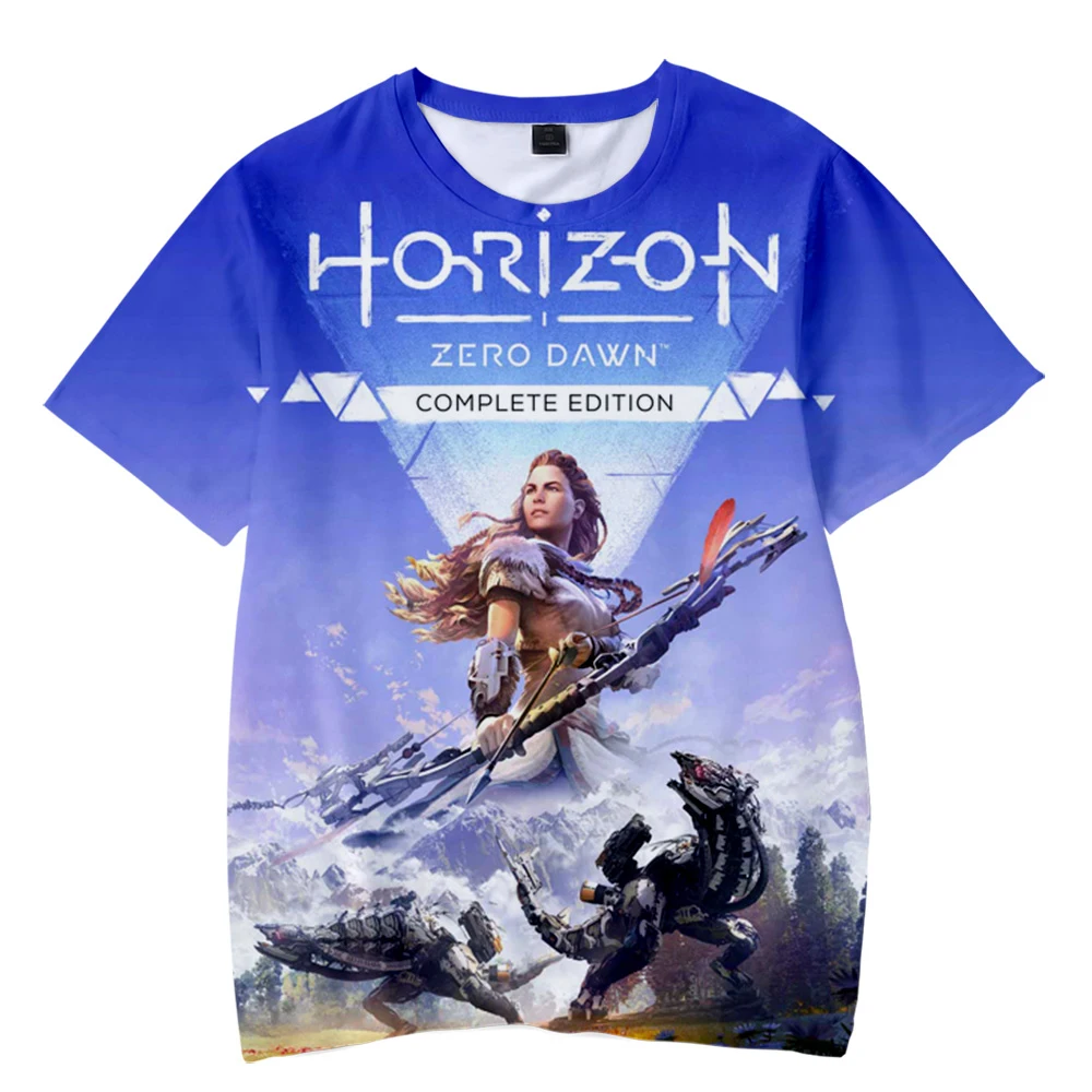 Cartoons Horizon Zero Dawn T-Shirt 3D Print Summer T Shirt Fashion Kids Casual Boys Girls Unisex Crew Neck Kawaii Tshirt Tops