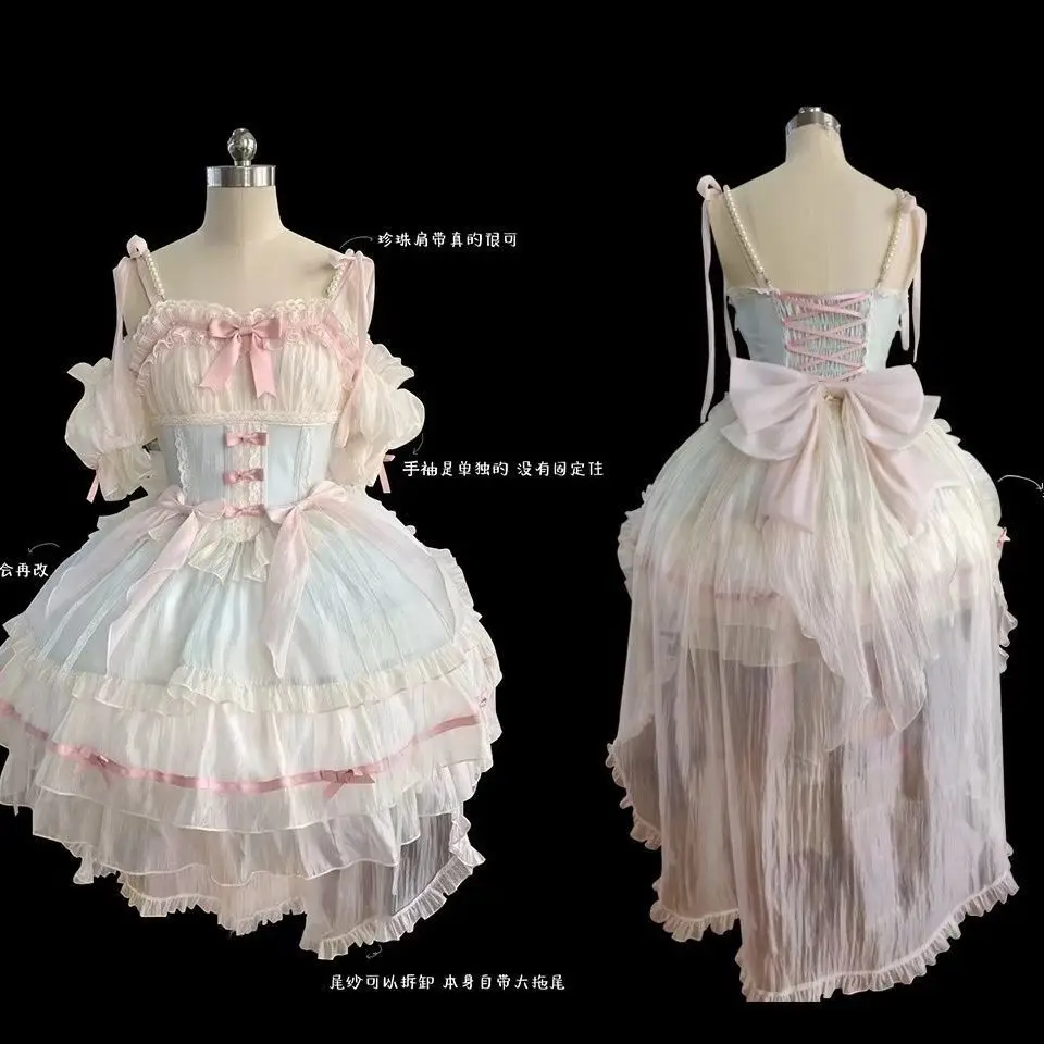 Lolita Suspenders Dress Urodzinowa sukienka wieczorowa dla kobiet