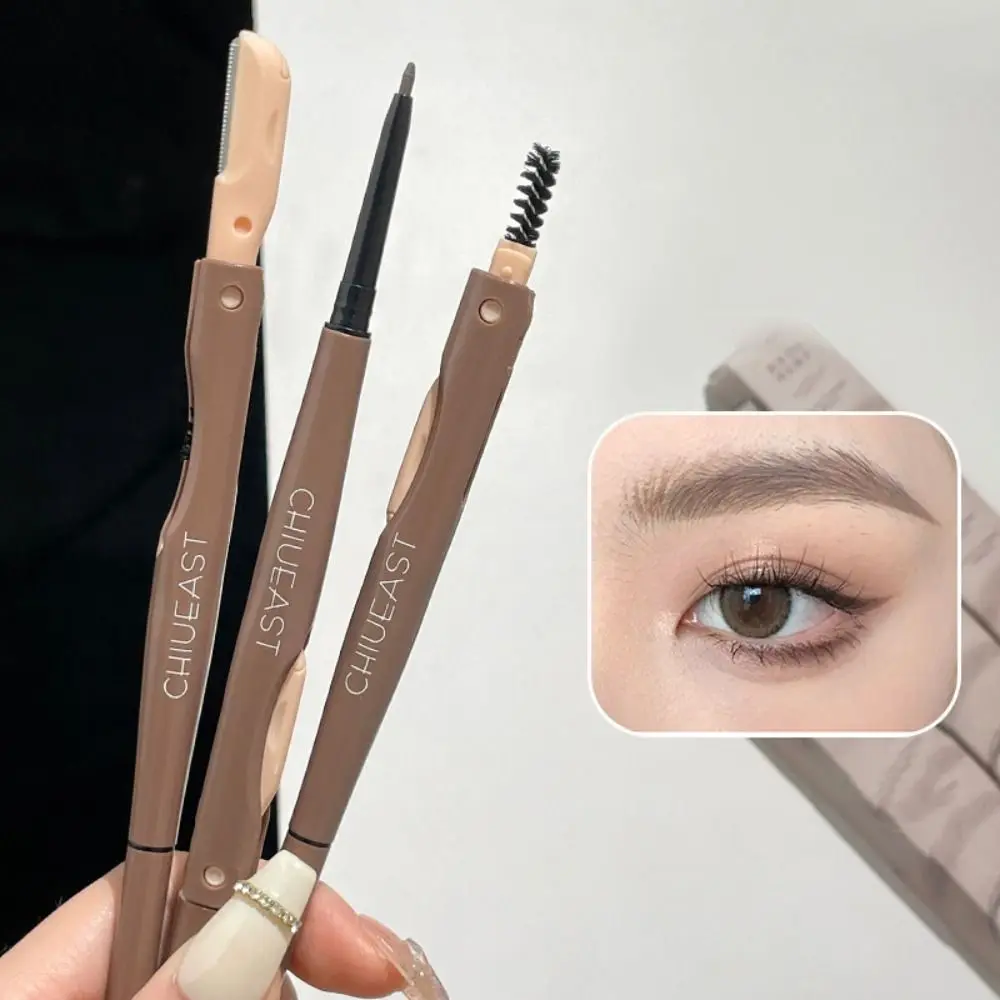 EyebloggPays l-Stylo professionnel 3 en 1, stylo coloré ultra fin avec tondeuse à sourcils, brosse à sourcils étanche