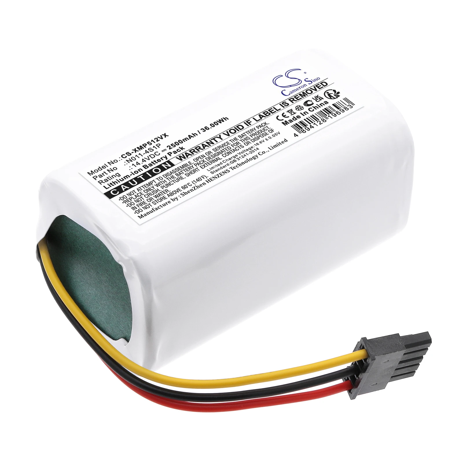 

CS Replacement Battery For Mi Robot vacuum Mop 2 Lite,MJSTL,042621,BHR5217EU N011-4S1P 2500mAh / 36.0Wh Vacuum