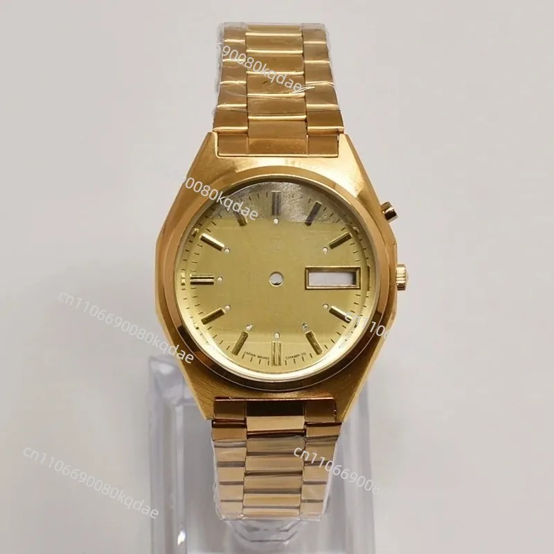 Stainless Steel Gold‑Plated Watch Case & Strap Accessory Compatible With 46941 46943 Movement