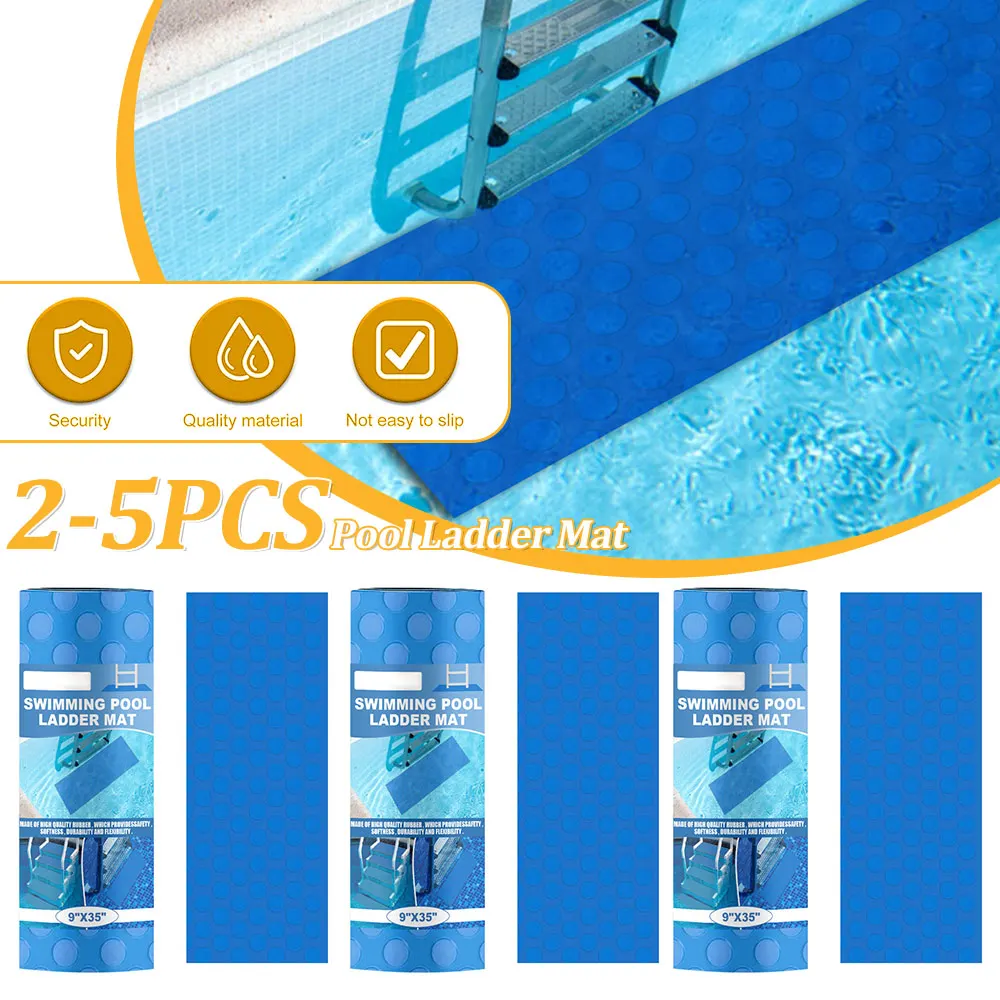 

Swimming Pool Ladder Mat Non-Slip Pool Step Pad Wear-resistant Protective Step Mat 34.6x8.6 In for Above Ground Swimming Pools