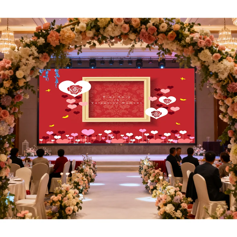 Indoor Full Color LED Screen Seamless Splicing Display for Photography Studio Sample Promotion