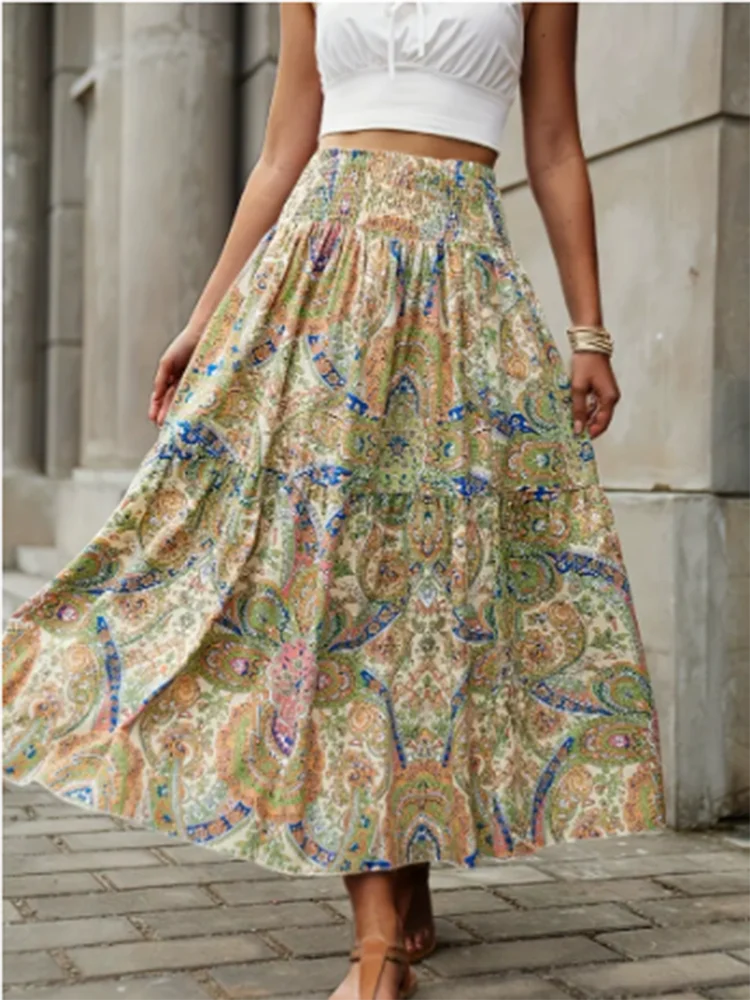 

2025 Summer Women's New Fashion Casual A-shaped Skirt For Women Commuting Loose And Comfortable Women's Vacation Versatile Skirt