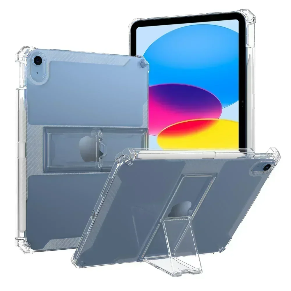 Funda de TPU para Apple iPad 10, 9 pulgadas 2022, funda con soporte para PC para iPad Pro 11 10,5 Air 5 4 3 10,9 10,2 10th 9th 8th 7th Gen 2022 2020