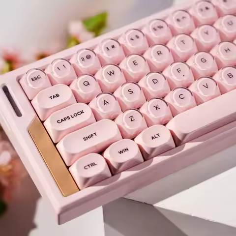 Womier 128 Keys MOA Profile PBT Keycaps Set Jelly Custom Creamy Keycaps for Cherry Gateron MX Switches Mechanical Keyboard