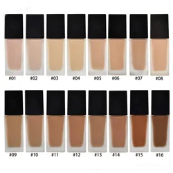 Private Label 16colors Liquid Foundation Waterproof Moisturize Long Lasting Cover Dark Circles High Coverage Makeup Bulk Custom