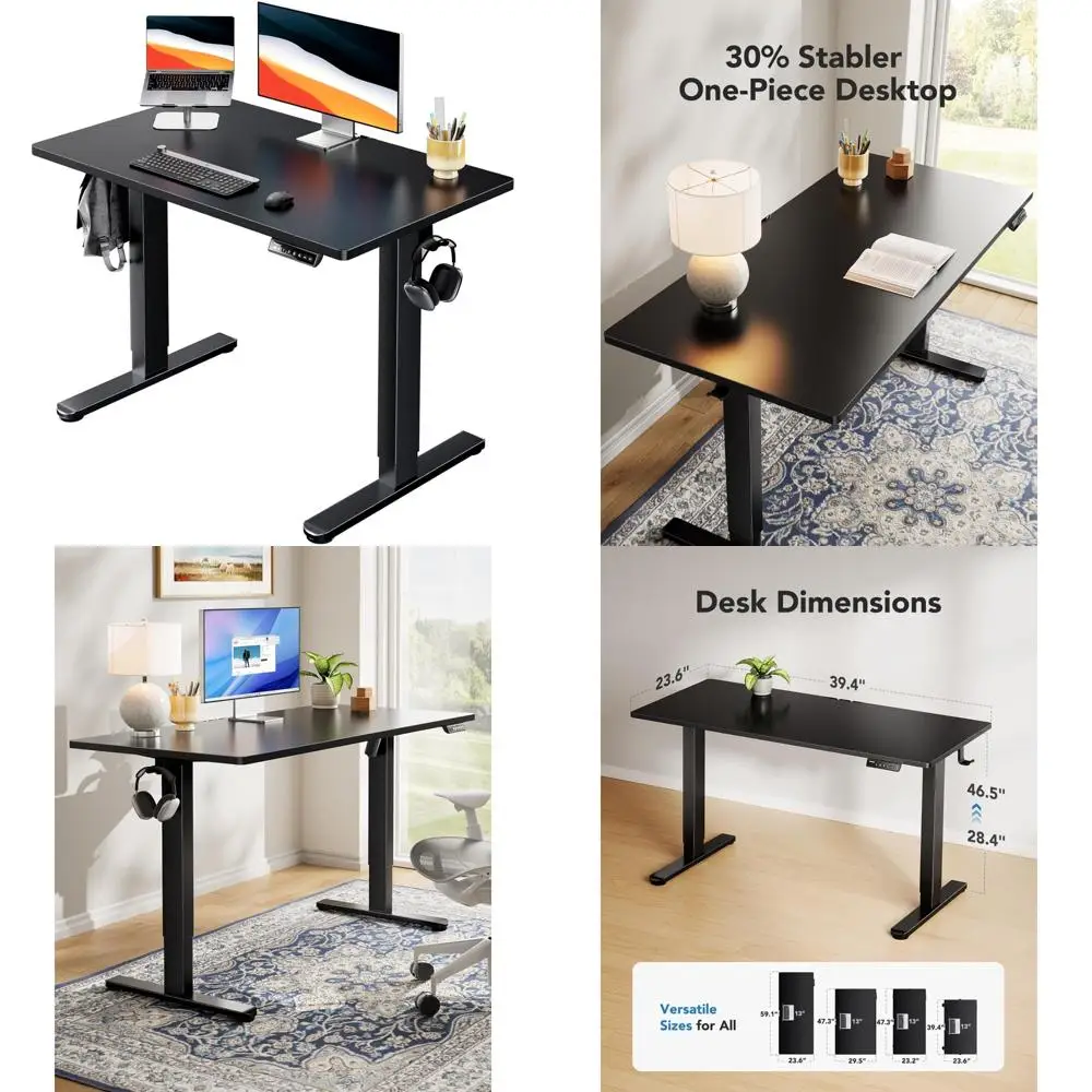 

Huanuo Electric Desk - 40x24 Seamless Surface, Height Adjustable, 4 Memory Positions, Ergonomic Sit-Stand Desk