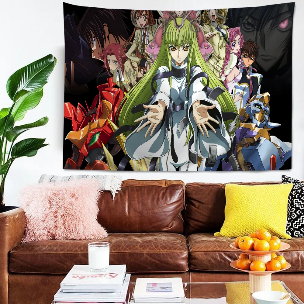 

Anime Julius Kingsley C-codes-G-Geass Cartoon Tapestry Hippie Flower Wall Carpets Dorm Decor Art Home Decor