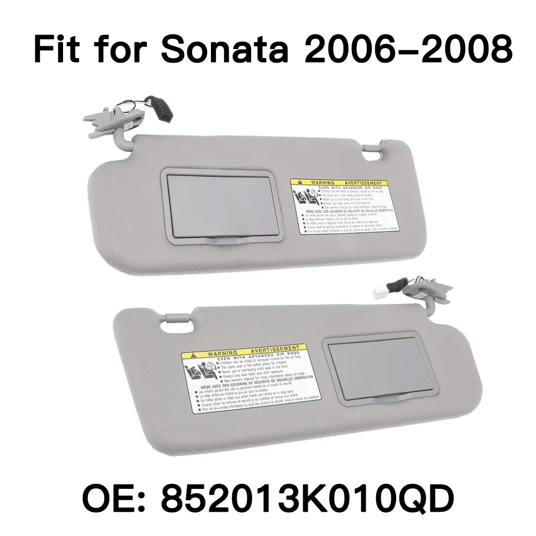 NEHANLYN Lewa/Prawa Osłona Przeciwsłoneczna z Lustrem do Hyundai Sonata 2006-2008 852013K010QD Osłona przeciwsłoneczna z lustrem do makijażu