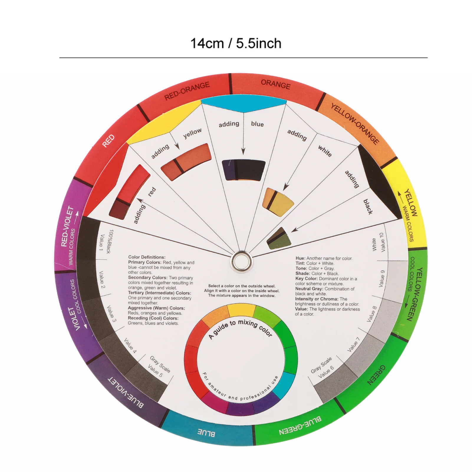 Color Wheel Chart Mix Color Guide Tattoo Pigment Mix Color Wheel for Permanent Eyebrow Lip Tattoo