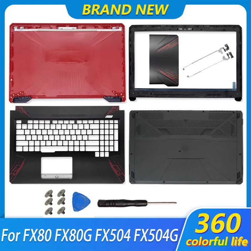 New Laptop Case For FX80 FX80G FX80GD FX504 FX504G FX504GD/GE LCD Back Cover Front Bezel e Palmrest Upper Top Lower Bottom Case