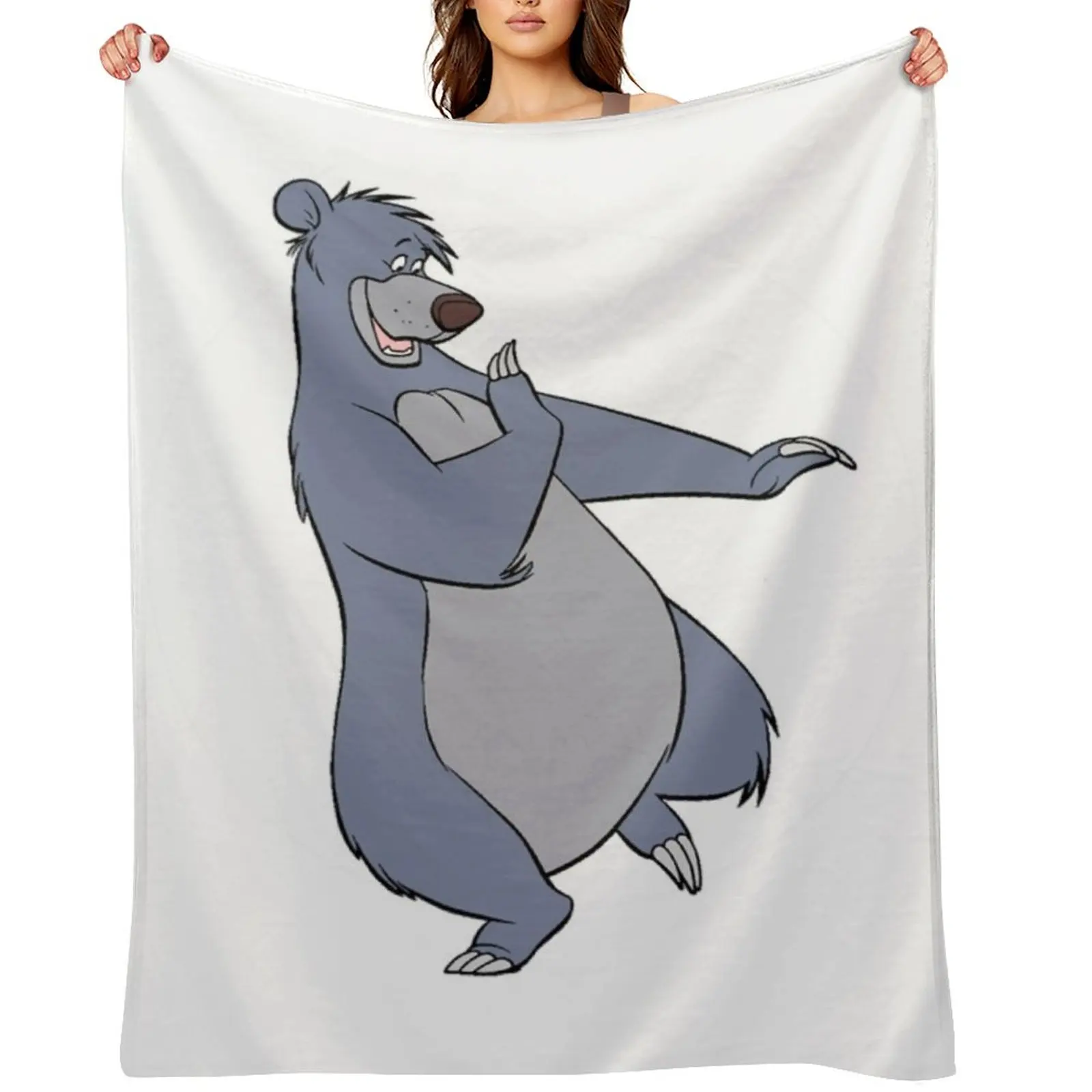 Baloo - Baloo y Mowgli - Manta de Peluche de El Libro de la Selva, Mantas y Cobijas, Decoración Navideña, Edredón, Mantas para Bebé