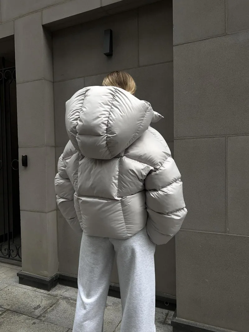 Padded Clothes Parkas Winter Women's Bread Clothes Padded Jackets Coats Trendy Street Short Hooded Padded Jackets Parkas Outwear