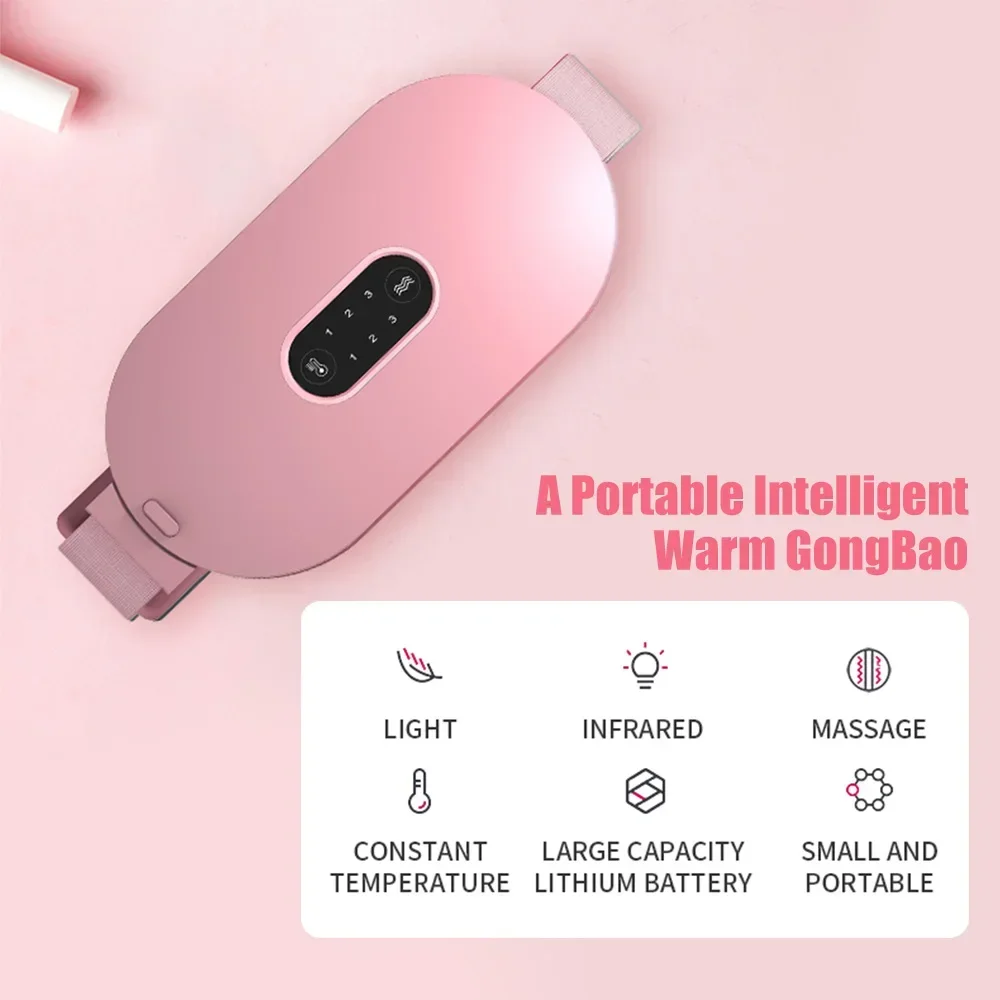 Mestrual Pain Relief Heated Menstrual Belt Period Pain Relief Device Thermal Massager Belly Warmer Portable Heating Pad Belt