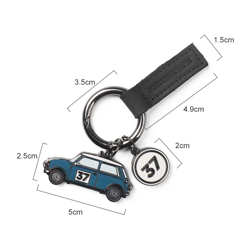 For Mini Cooper S ONE Clubman Countryman JCW Keychain No.37 Racing Creative Pendant Car Keychain Decoration Accessories