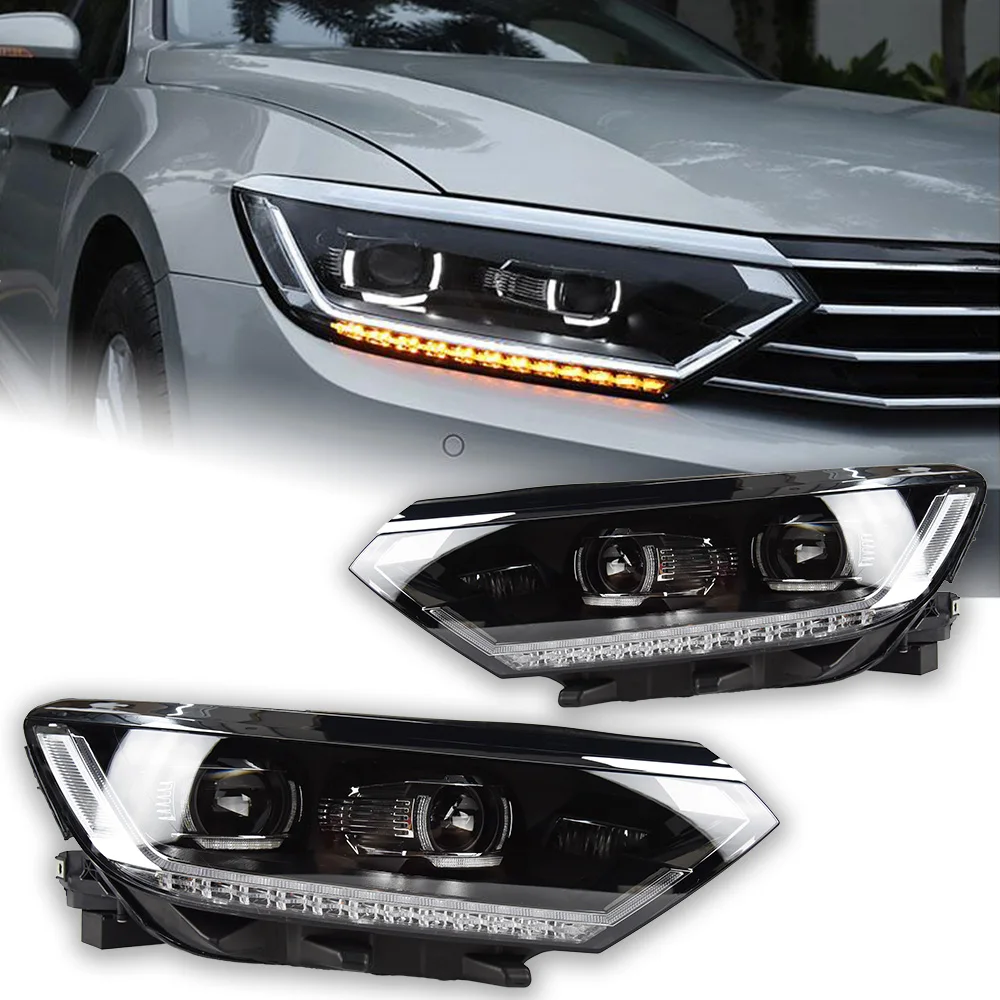 Car Lights For VW Passat Headlight Projector Passat B8 Dynamic Signal Head Lamp LED Headlights Drl Lens Automotive Accessories