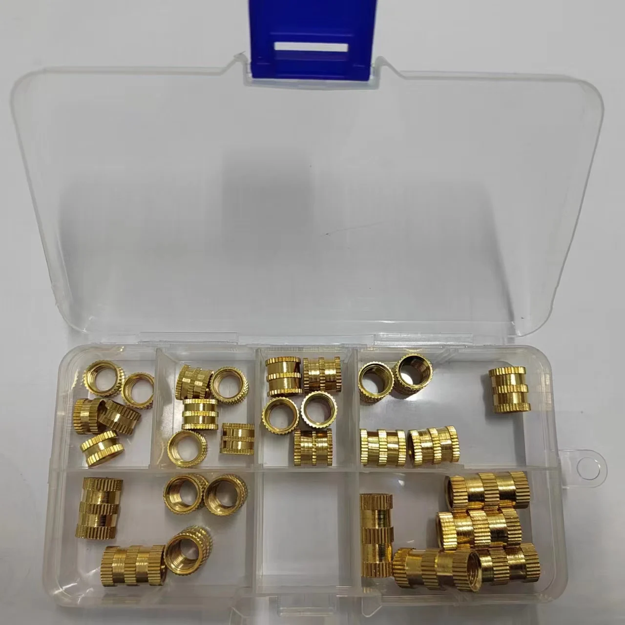 30PCS/set M8 M10 Brass Insert Nut Assortment Kit Threaded Knurled Molding Injection Embedded Copper Nut for Plastic 3D Printing
