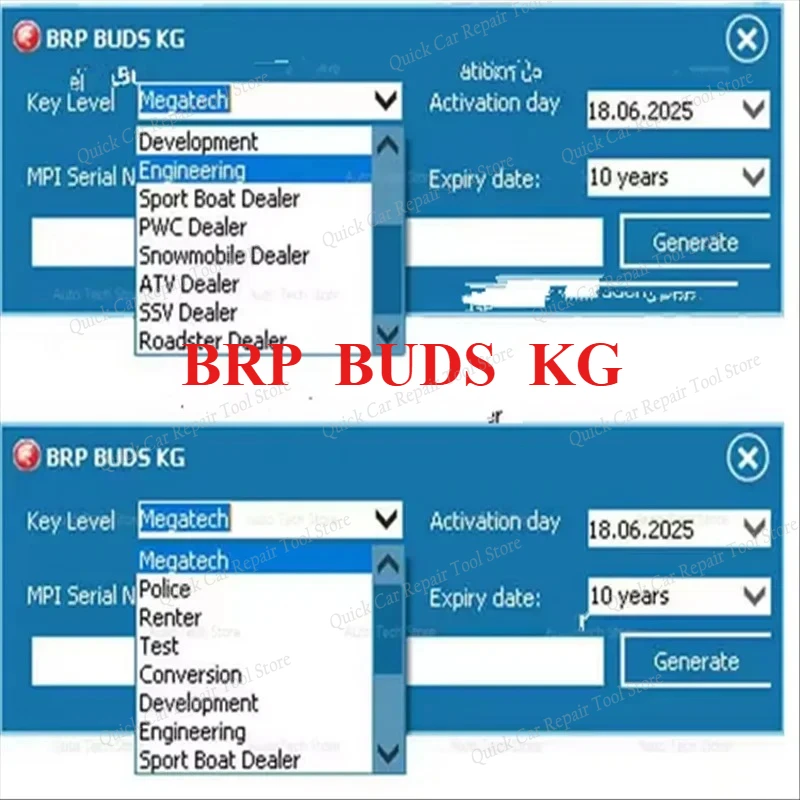 Hot  selling BRP buds Unlocked keygen for mpi-3 and mpi-2 BUDS Keygen Unlimited Install Computer remote help