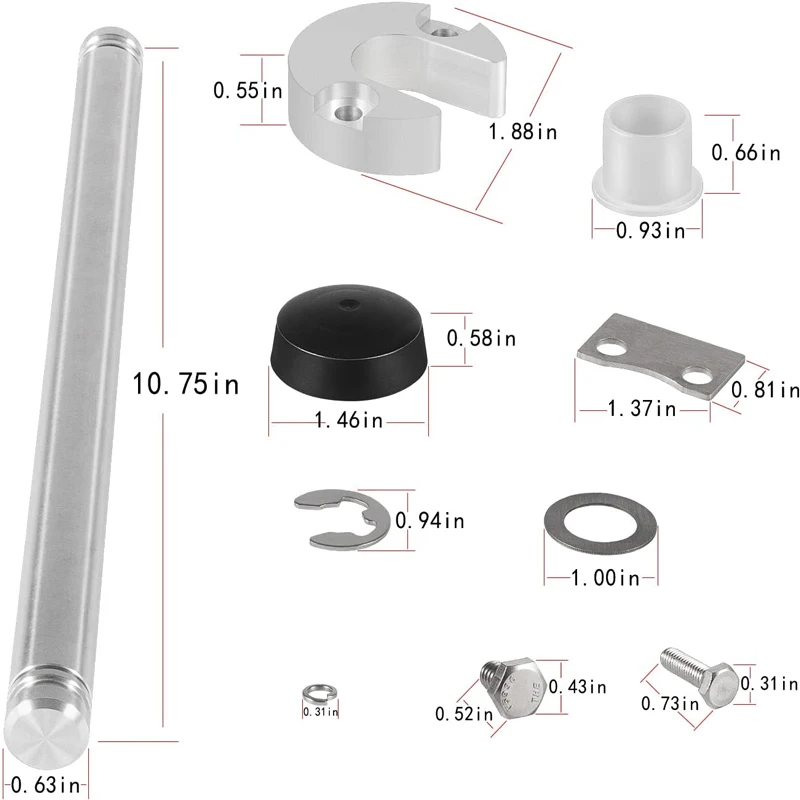 Kit de Hardware de buje de tapa de pasador de cilindro embellecedor 2 sei 9B-116B para MerCruiser Alpha 1 Gen, Compatible con herramientas de barco Bravo