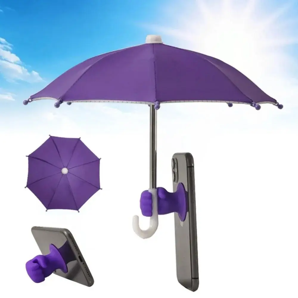 Suction Cup Holder Mini Phone Umbrella Anti-Glare Sunshade Waterproof Cell Phone Sun Shield Anti-Reflective Screen Windproof