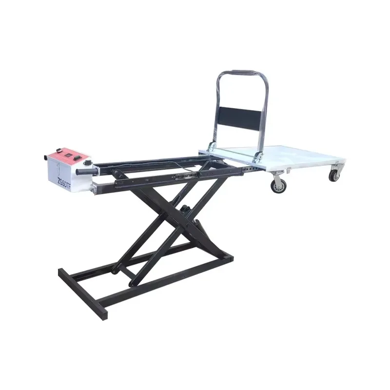 【Best-selling】Hot Selling Electric Steel Lift Table Platform Scissor Hydraulic Cargo Lift Trolley Flatbed Car Truck Loading Unlo view 5