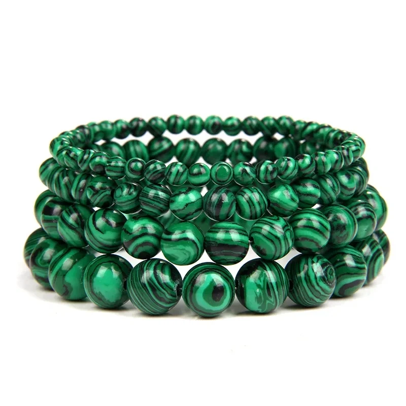 OAIITE Malachite Bracelet for Men Natural Stone Bead bracelet for Women Health Weight Loss Treatment Diabetes Jewelry Gift