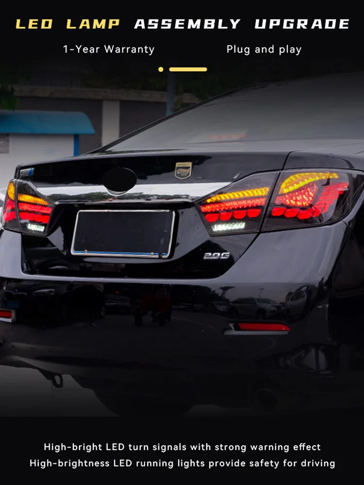 

Car Lights For Toyota Camry 2012 2013 2014 LED Taillight Dragon Scale Style Design Assembly Upgrade Signal Rear Lamp Accessories