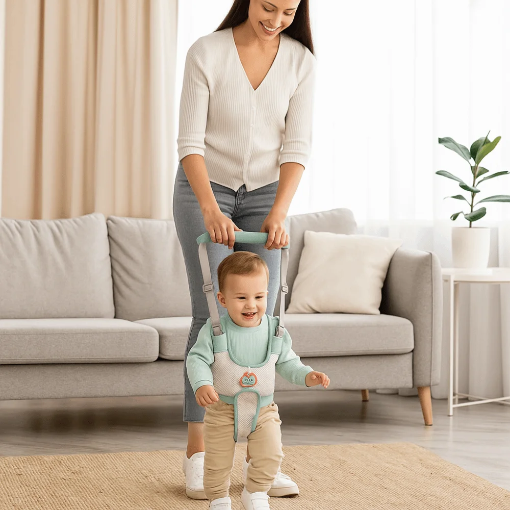 Safety Infant Walker Harness Breathable Adjustable Learning Walk Support Assist Trainer Handheld Non-slip Toddler Assistant Belt