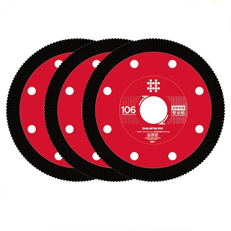 106Dx20Hx1.2T Shijing Slab Cutting Disc for Large Slate Angle Grinder Sintered Stone Marble Ceramic Tile Diamond Saw Blade