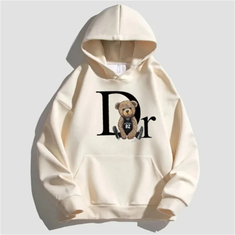 

2024Luxury Brand Cute Bear Print Y2K Men Women Hoodie Autumn Fashion Female sweater Woman Clothing Streetwear