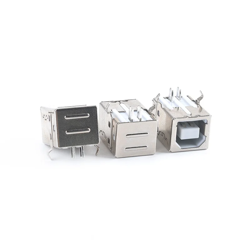 20pcs B Type Usb Jack Connector Printer Port Female Socket Right Angle Pcb Connector Db90 Bf Data Cable Plug