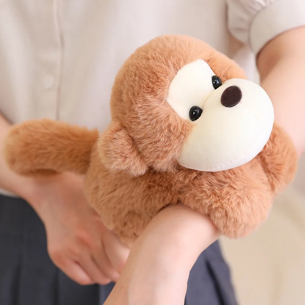 Pulsera de bofetada de dinosaurio, serie de muñecos de peluche de dibujos animados de perro, pulsera de bofetada, bonita pulsera de peluche, decoración de juguete de peluche
