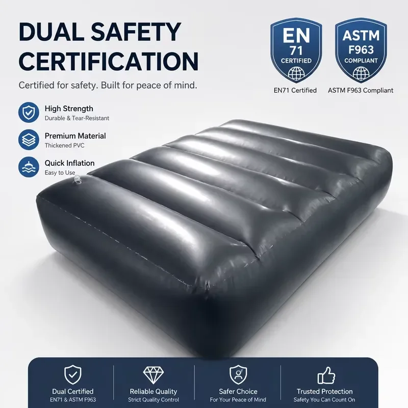 Industrial Grade Inflatable Air Cushion High Tenacity Wear Resistant Landing Pad with Dual Certification