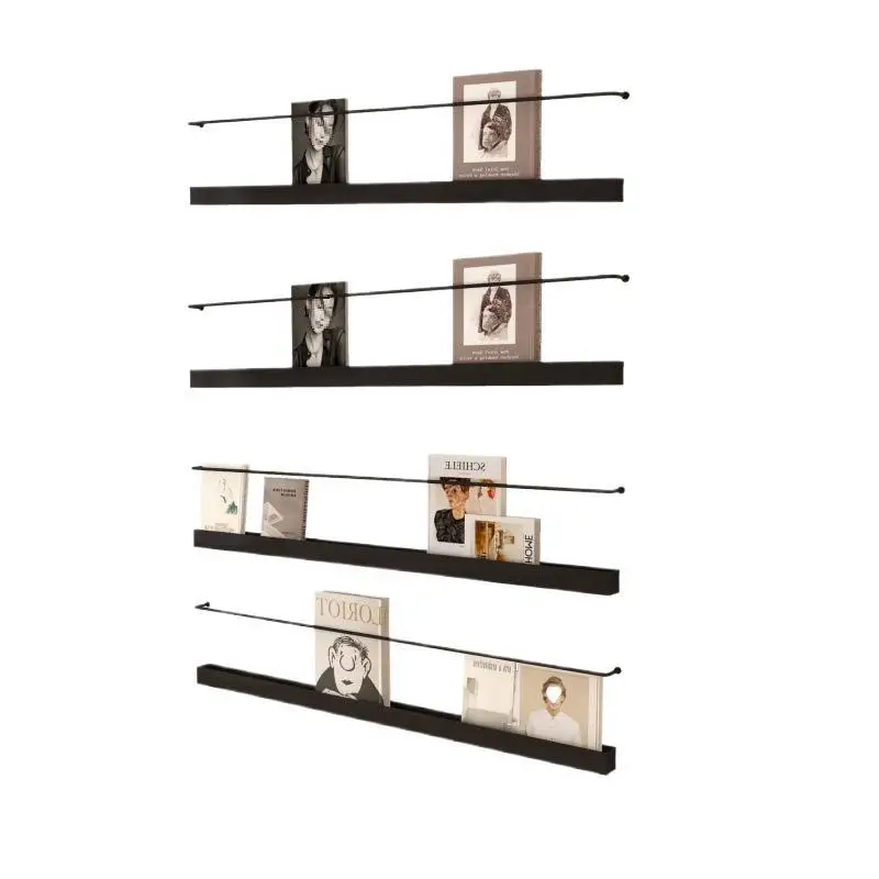 Nordic metal wrought iron word wall hanging wall living room wall simple book newspaper rack decoration magazine display rack