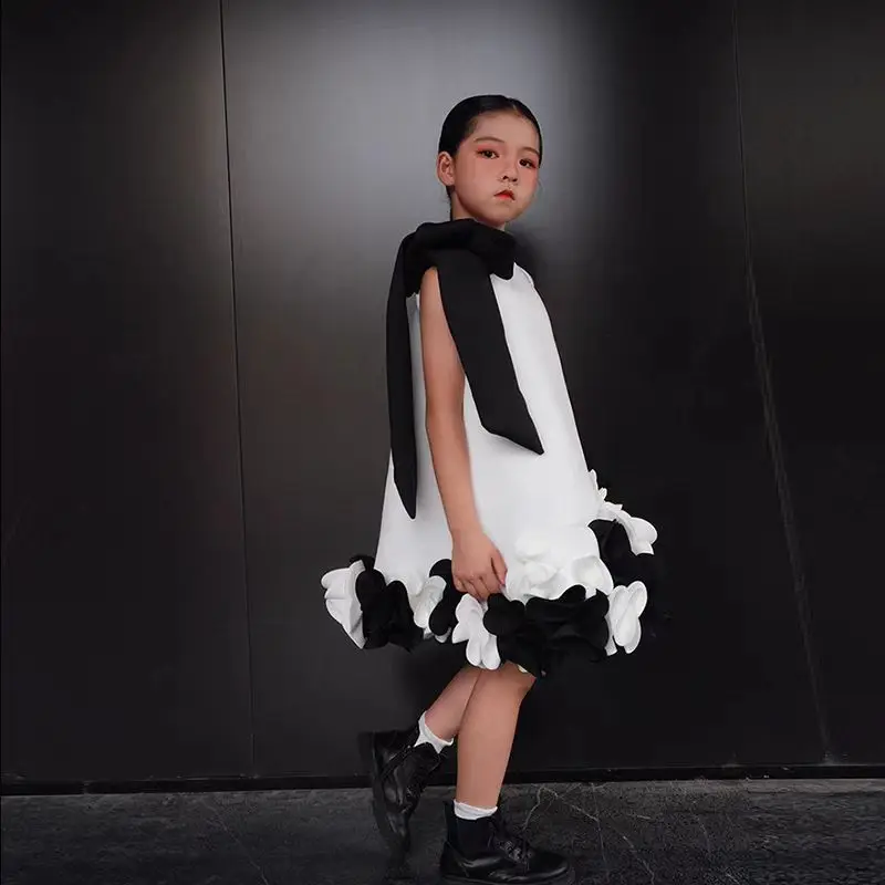 

Elegant Dress For Girl Clothes 3d Flower Bow Girls Weding Dresses Costumes Sweet Party Gown Children Birthday Party Outfits