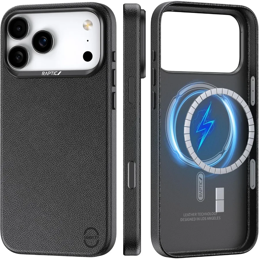 حافظة جلدية فاخرة مصممة لهاتف iPhone 17 Pro 6.3 مع توافق Magsafe ودعم الشحن اللاسلكي #1