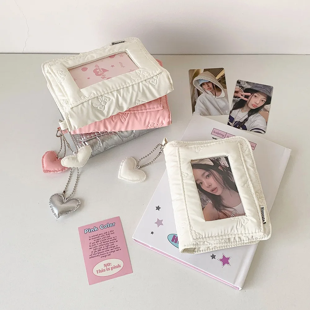 

Loose-leaf Binder Korean Photocard Holder With Heart Keychain Korean Style Photo Photocard Frame Hanging Decoration Picture