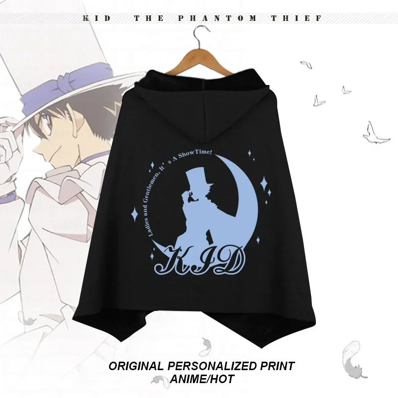 Anime  Kuroba Kaito  Moon KID Cosplay Cloak Costume Hoodie Cape Shawl Clothes Cape Nap air conditioning blanket