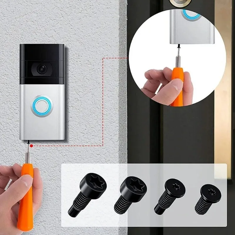 For Ring Doorbell 2nd Generation Replacement 16 Security Screws 2 Screwdrivers Set
